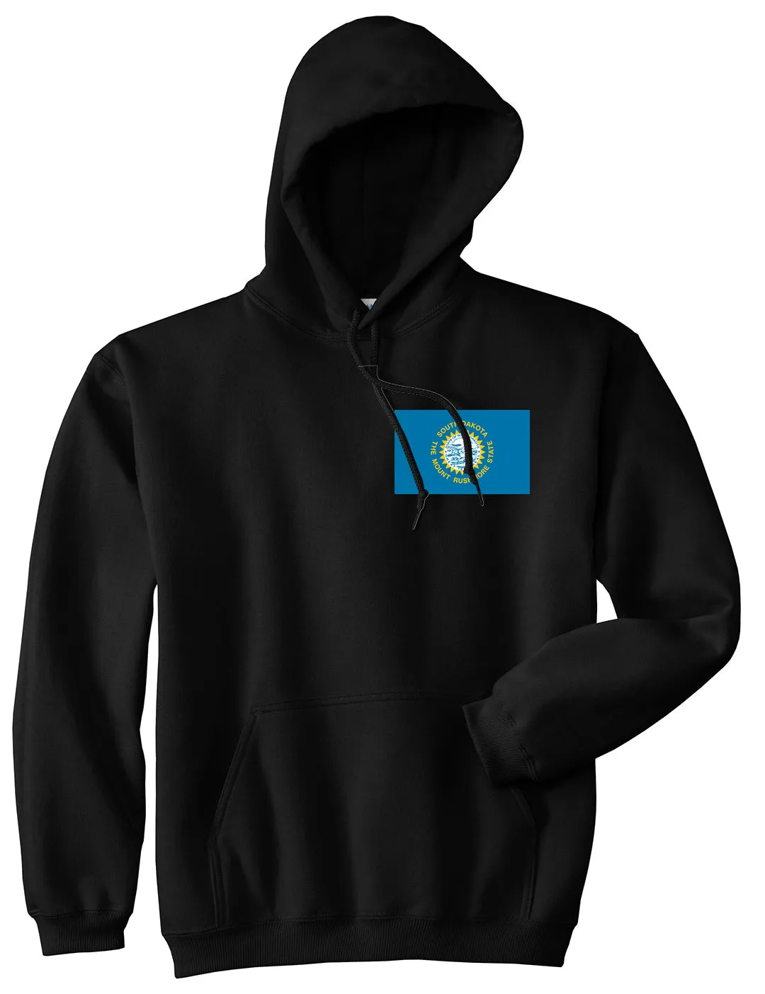 South Dakota State Flag SD Chest Mens Pullover Hoodie