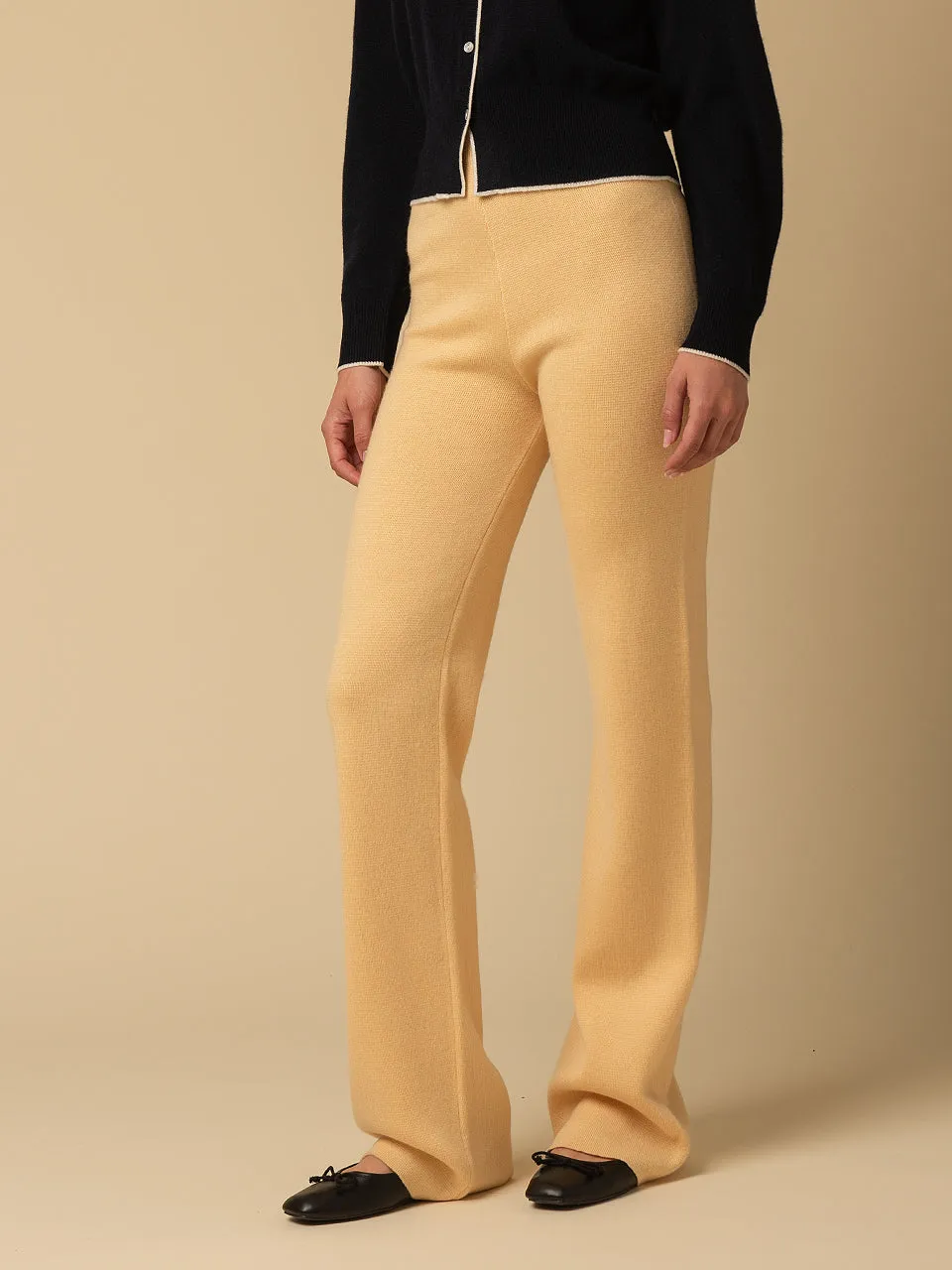 Straight Fit Pants_Butter