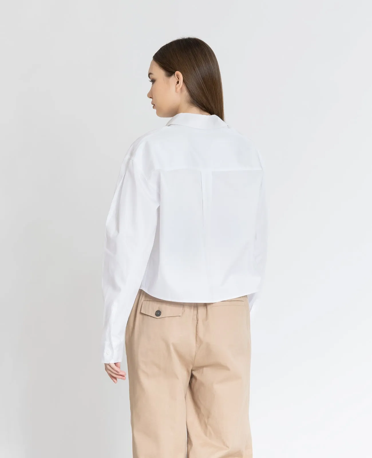 Supima Poplin Cropped Shirt