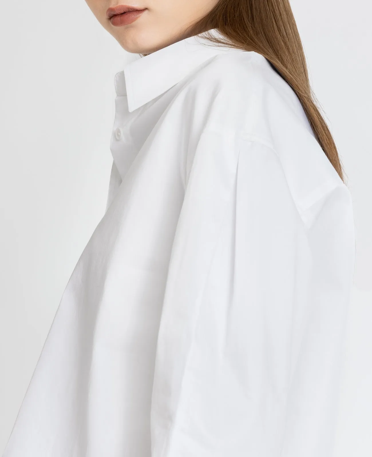 Supima Poplin Cropped Shirt