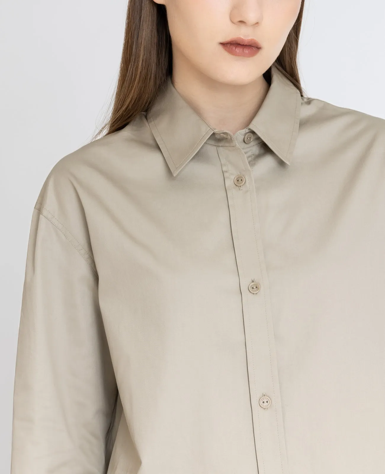 Supima Poplin Cropped Shirt