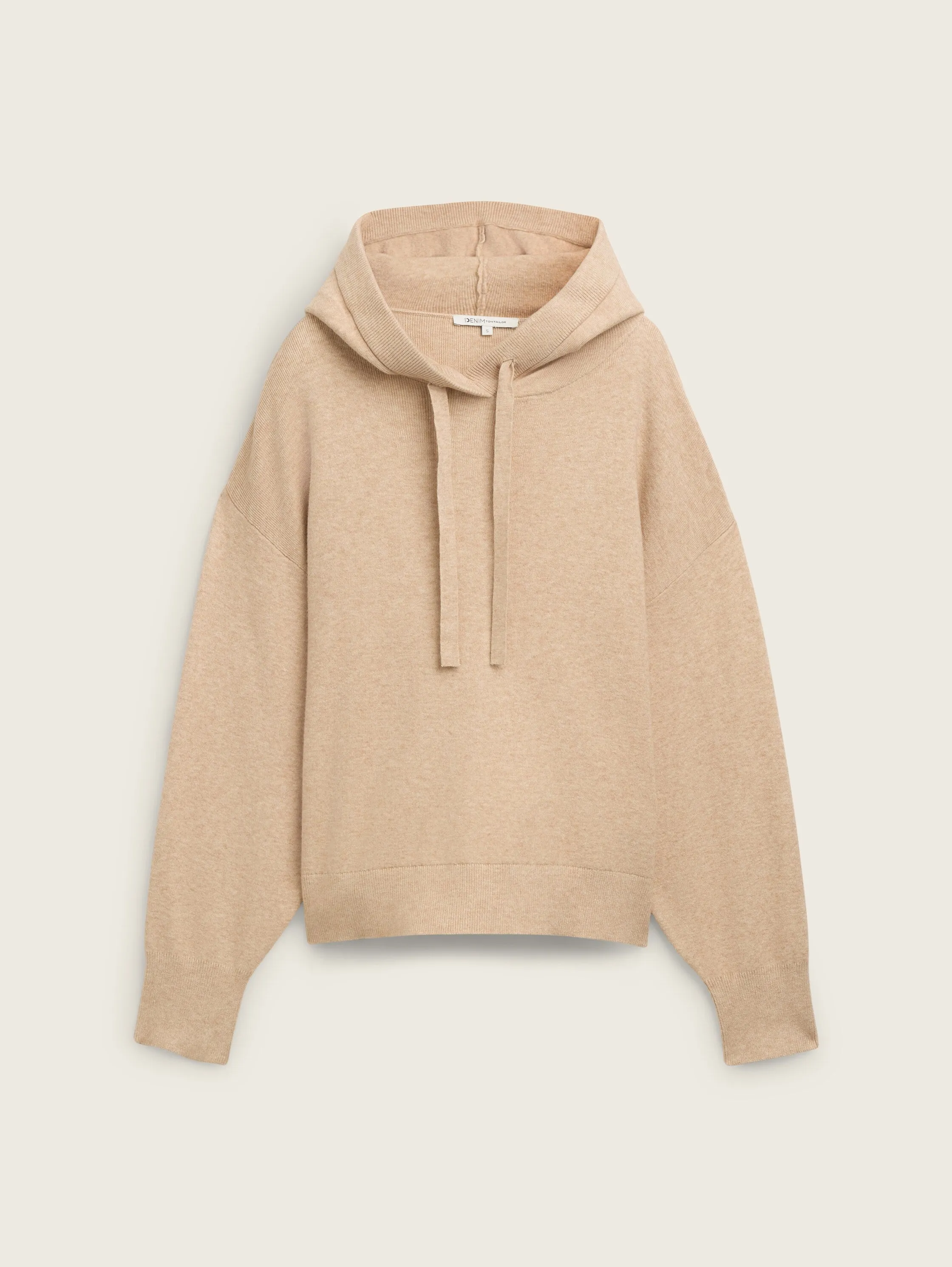 Tom Tailor Relaxed Knit Light Camel Hoodie