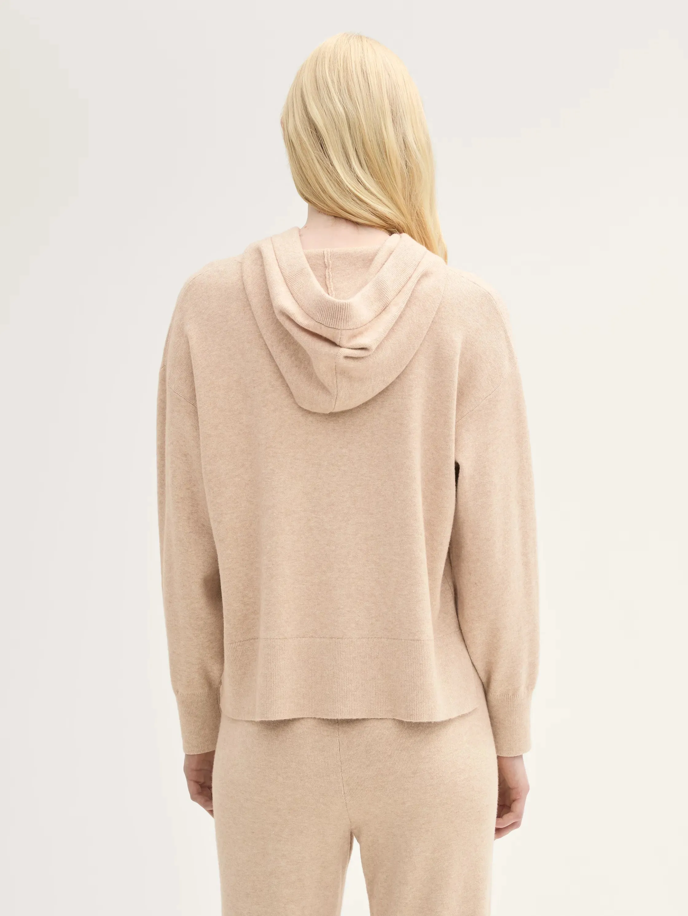 Tom Tailor Relaxed Knit Light Camel Hoodie