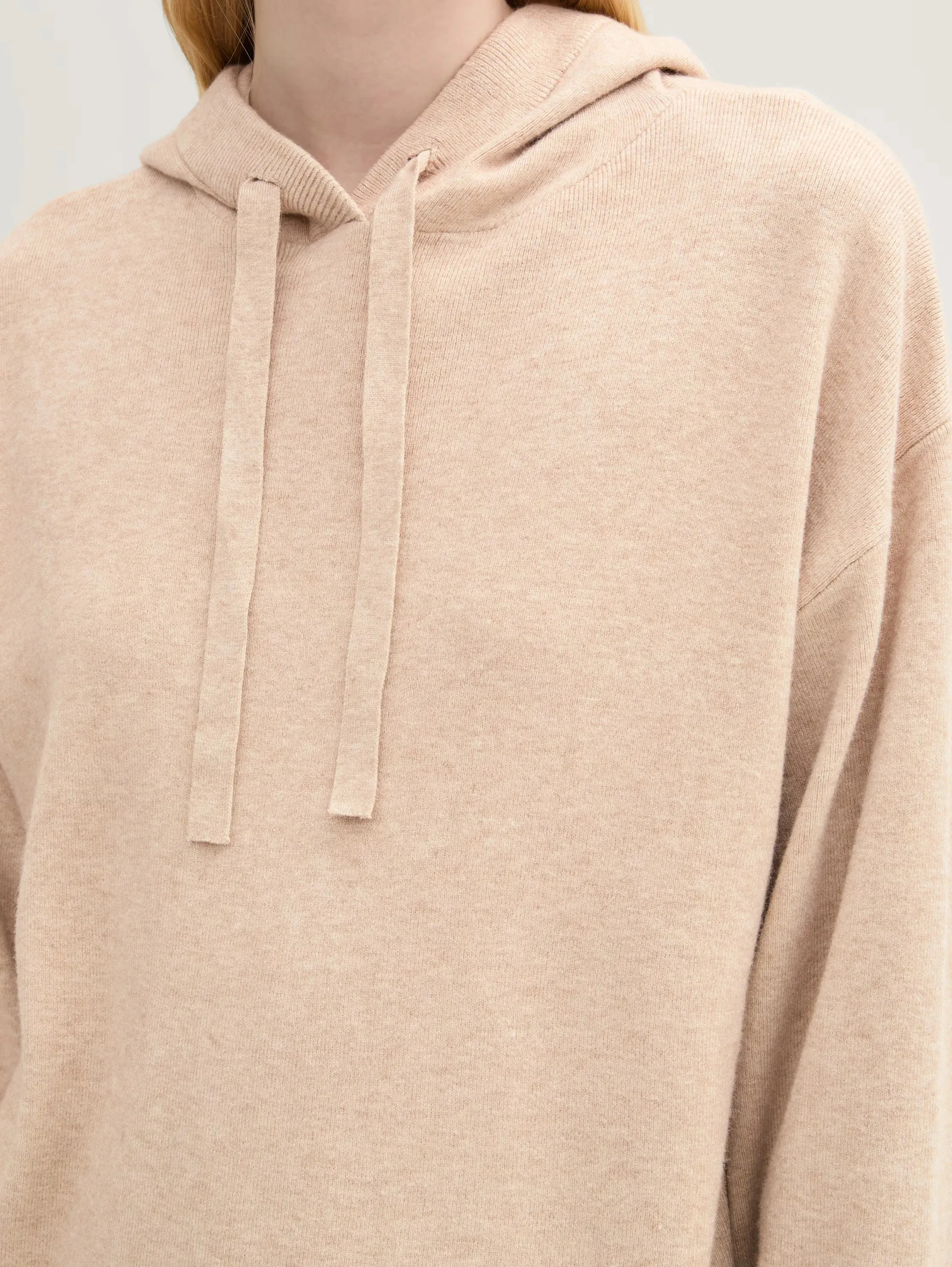 Tom Tailor Relaxed Knit Light Camel Hoodie