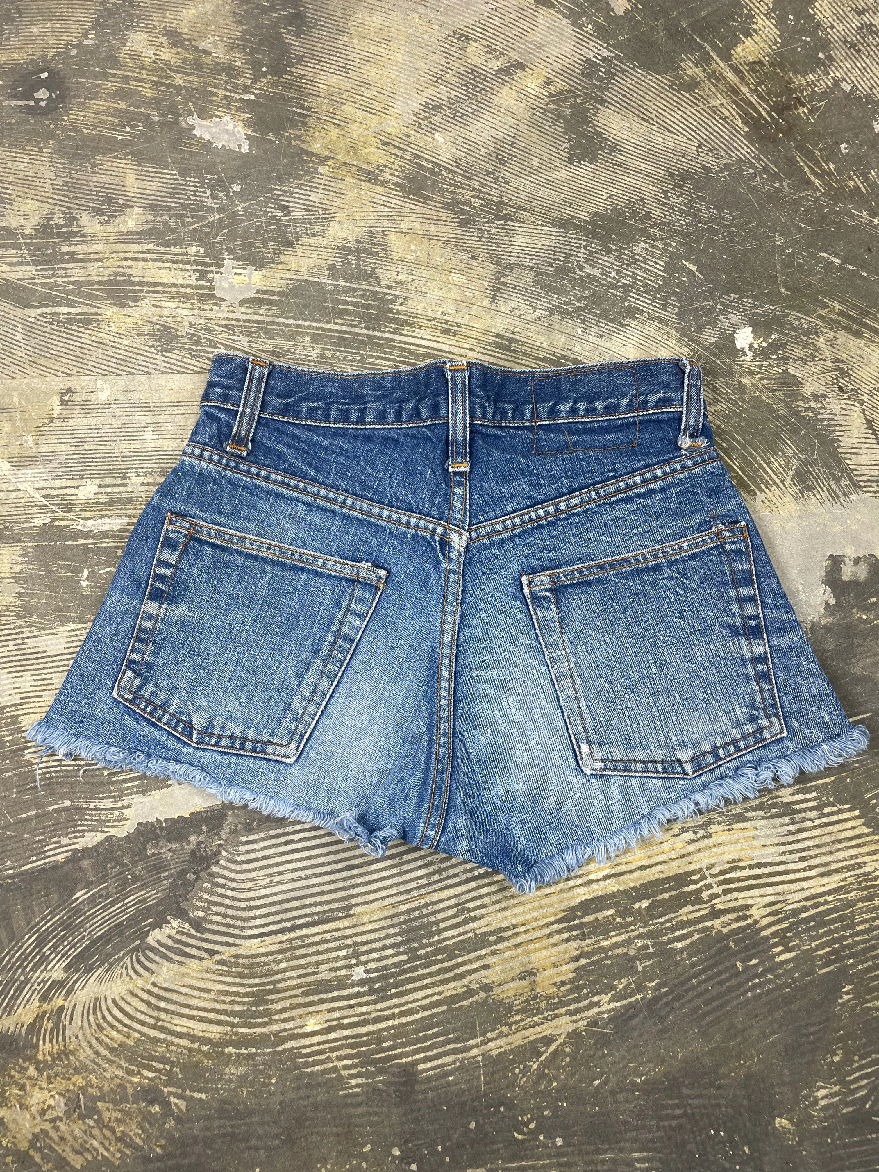 Vintage 1970's Sears Super Wash Selvedge Denim Cutoff Shorts (JYJ0524-239)