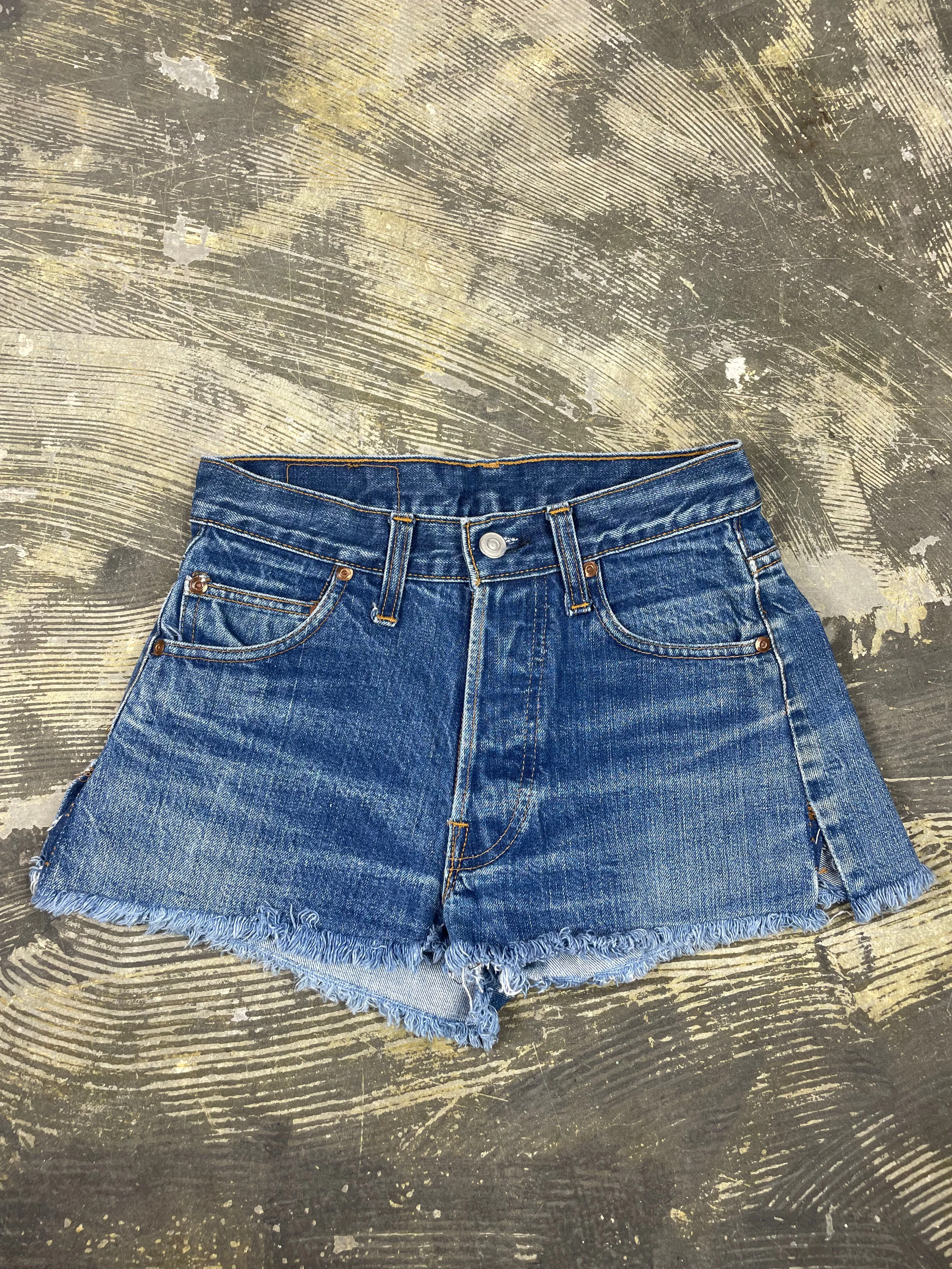 Vintage 1970's Sears Super Wash Selvedge Denim Cutoff Shorts (JYJ0524-239)