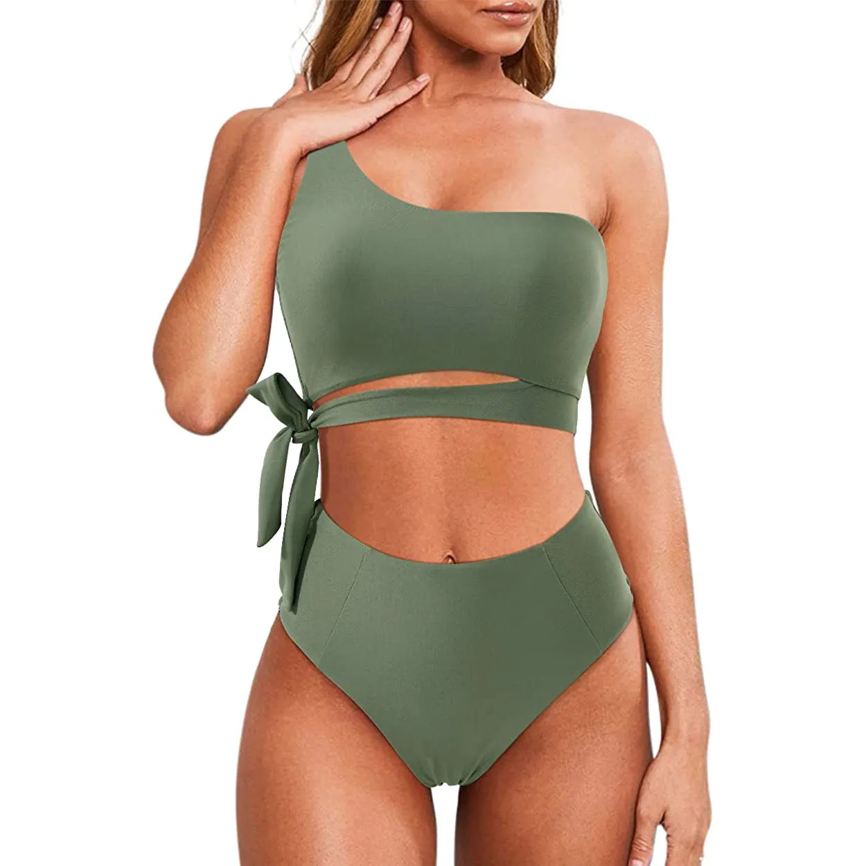 Women's One Shoulder High Waist Bikini