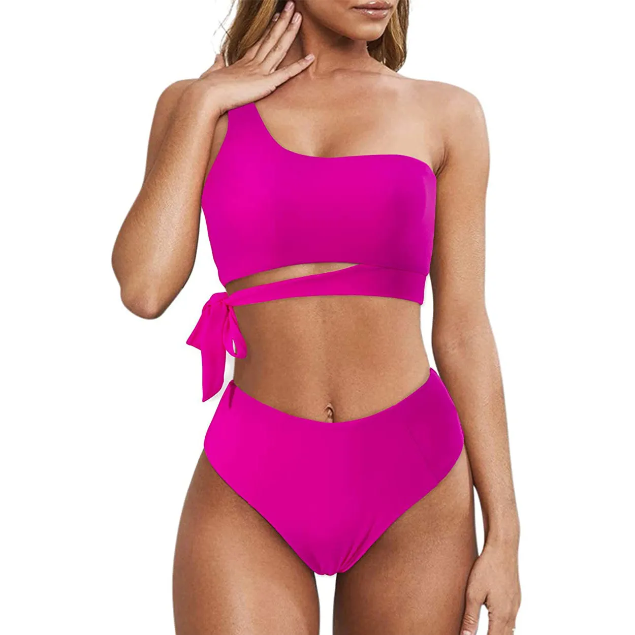 Women's One Shoulder High Waist Bikini